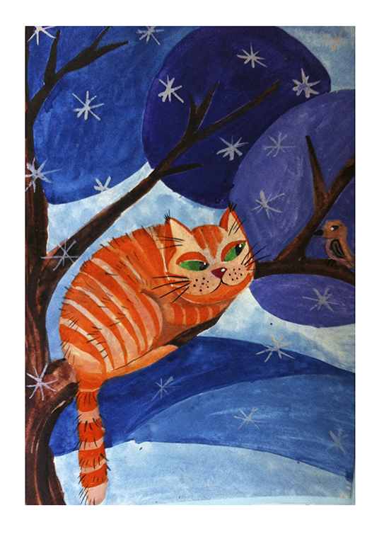 Стартовал конкурс детского рисунка «Зимние кошки-2018» | С Новым годом и  Рождеством!